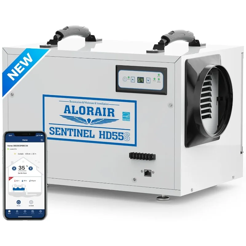 Crawl Space Dehumidifiers, 120 PPD Energy Star Wi-Fi APP Controls Crawlspace Dehumidifiers