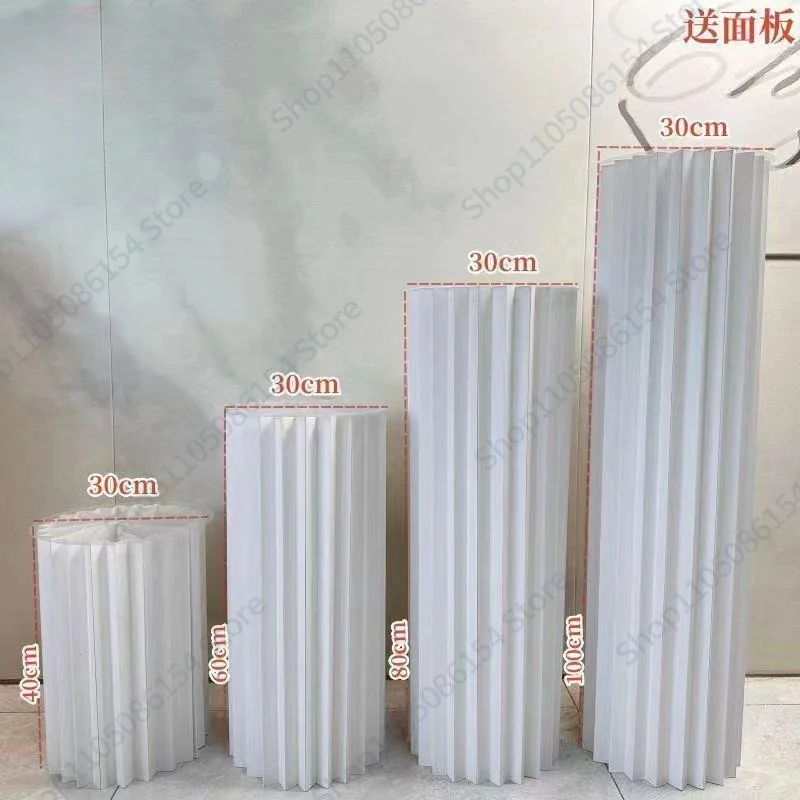 Wedding folding cylindrical dessert table paper Roman pillar road guide ornament