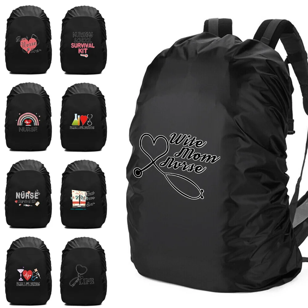 

20-70L Backpack Rain Cover Outdoor Sport Cycling Safety Rain Cover Fashion Nurse Printed Camping Hiking Waterproof Bag Cover New