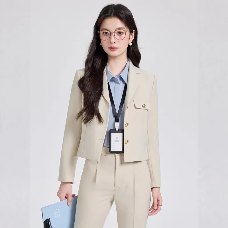 

Formal Women's Professional Suit College Student Interview Outfit Workplace Wear Workwear Commuting Blazer Casual Fashion Women'