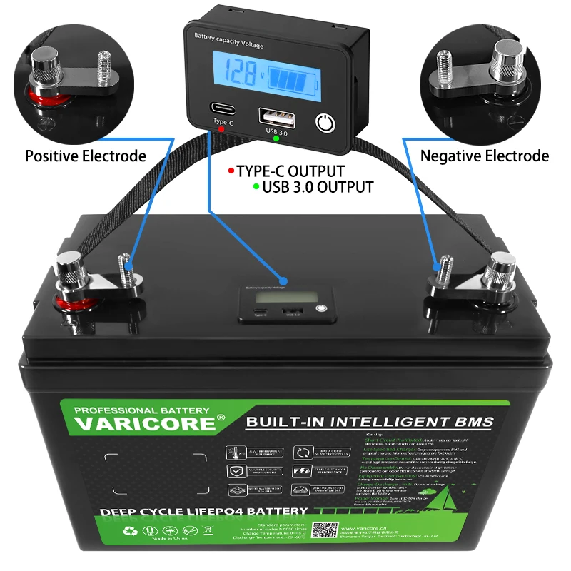 Liitokala 12.8v 100ah lifepo4 bateria 12v baterias de fosfato de ferro-lítio 4000 ciclos inversor isqueiro do carro solar duty-free
