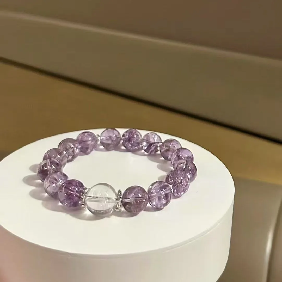 

Original Natural Amethyst Bracelet, Crystal Bracelet Female Light Luxury, Fashionable Versatile Niche Design