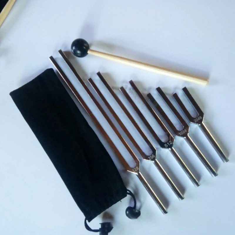 National standard steel tuning fork 5 groups 128HZ 256HZ 512HZ 1024HZ 2048HZ gift tuning fork group