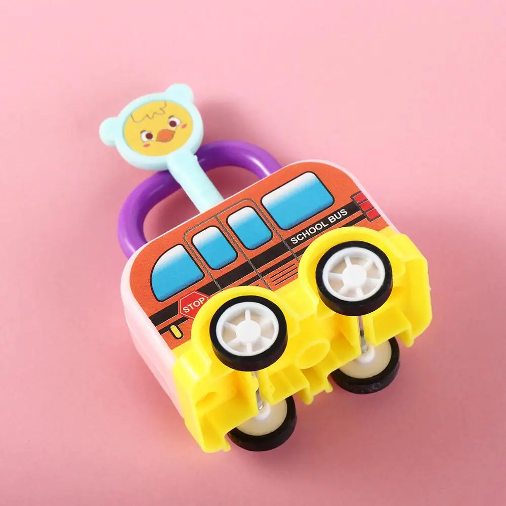 

Random Color DIY Puzzle Car Toys Mini Bus Early Educational Lock Head Car Lock Key Key Matching Toy Boys