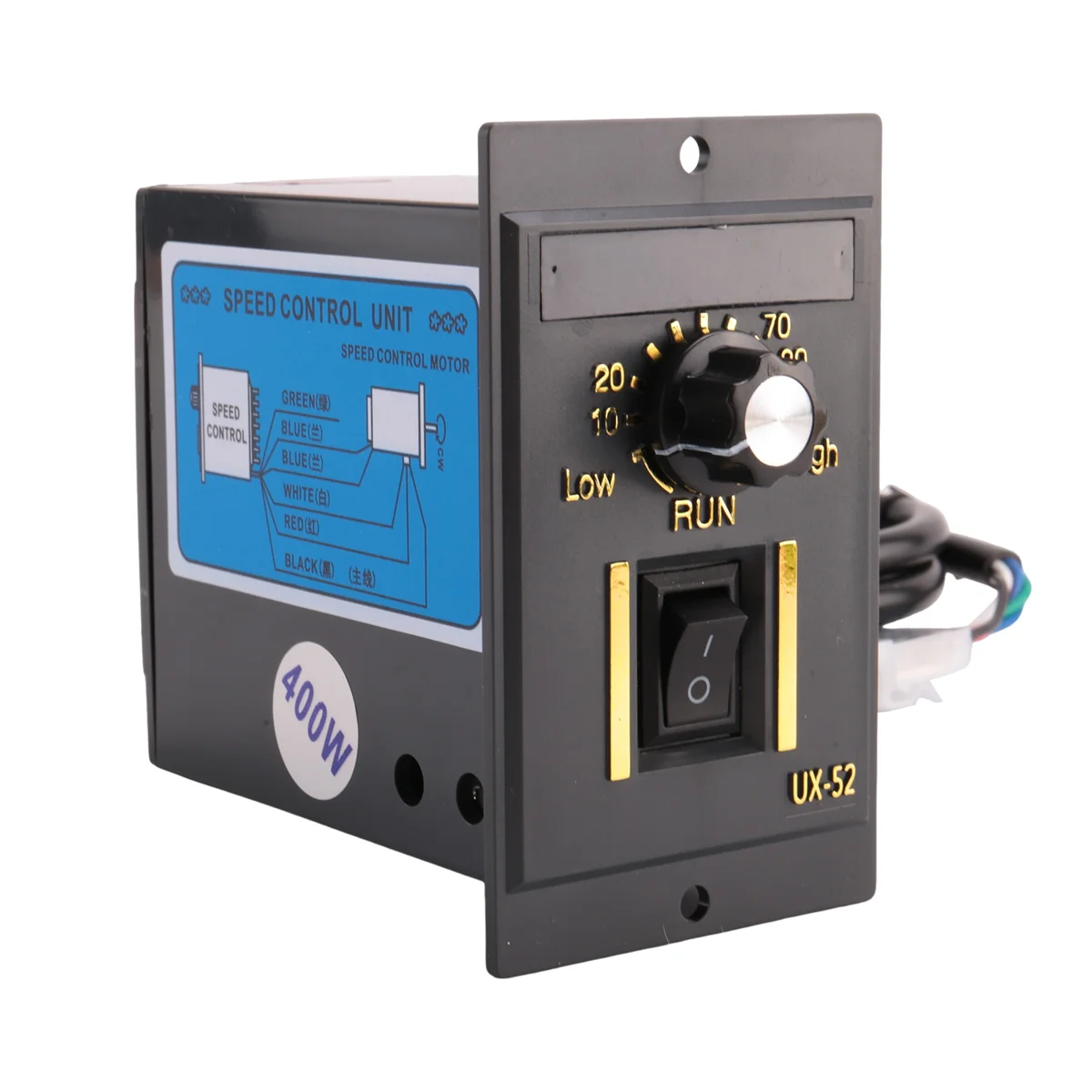AC 220V 50Hz 15-400W Motor Speed Controller Digital Adjustable Stepless Motor Speed Controller 0-1450Rpm