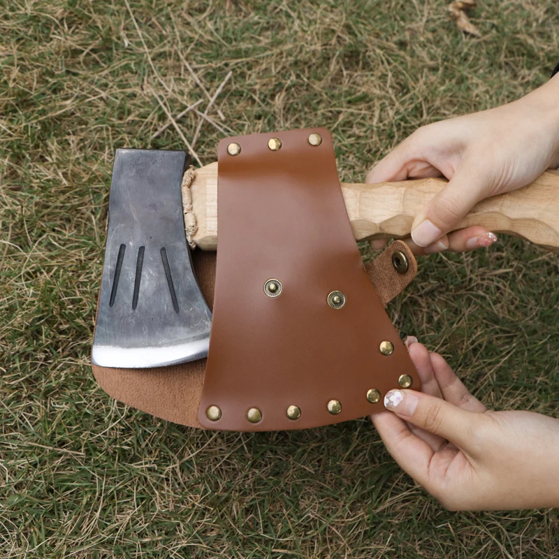 PUレザー斧シース、マルチサイズ斧カバー、保護カバー、キャン - Leatherwork Essentials のレビューと価格
