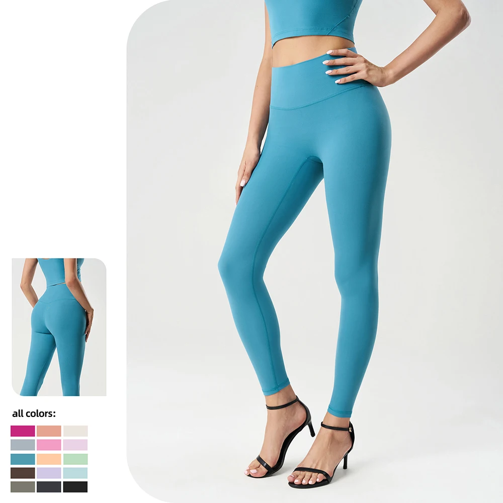 

One Size Fits Most Women's Yoga Leggings Soft Naked Feeling No Camel Toe Booty Lifting Tummy Control Ankle Length Workout Pants