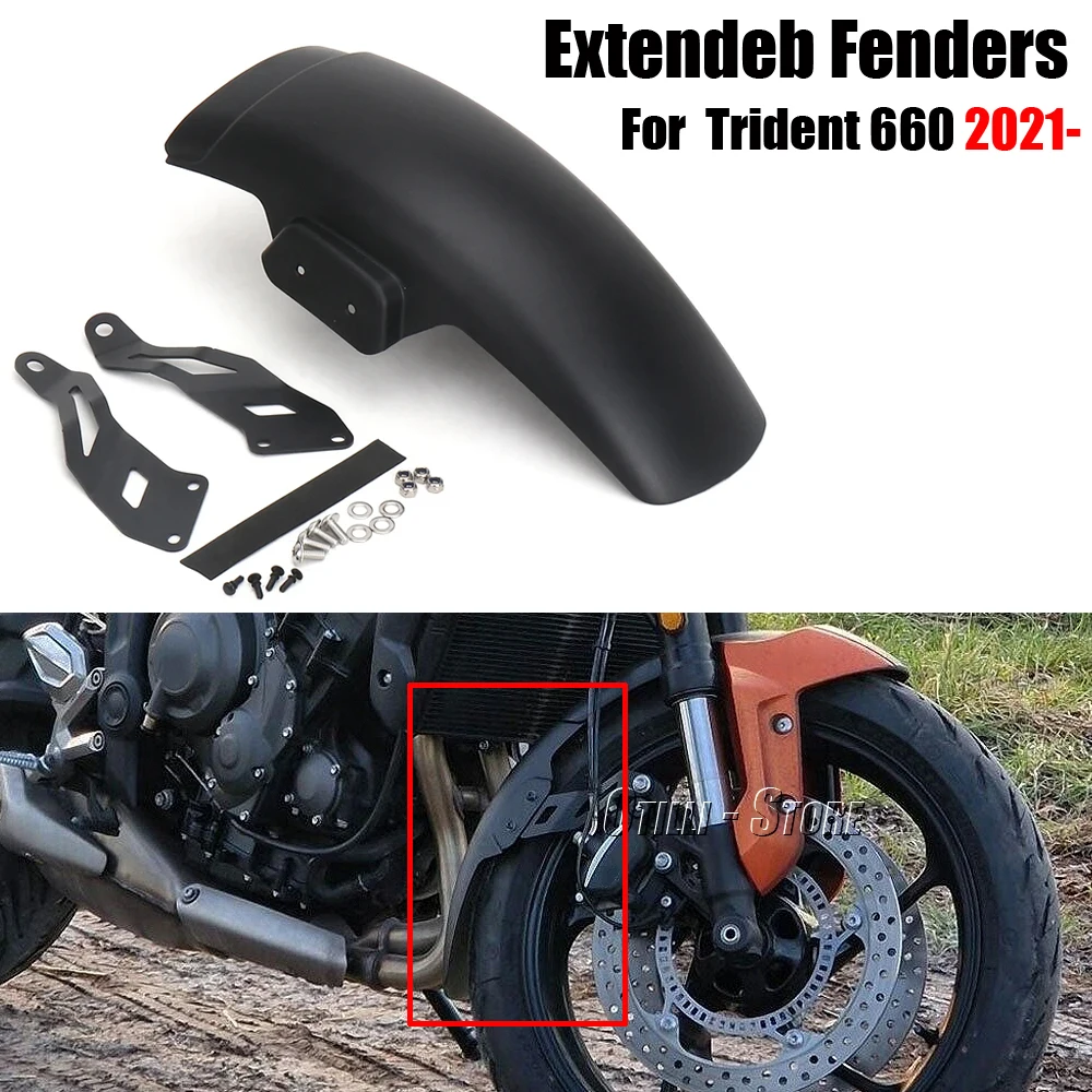 

Motorcycle Fender Hugger Extension Trident660 Accessories Front Mudguard Extender For Trident 660 TRIDENT660 2021 2022 2023 2024