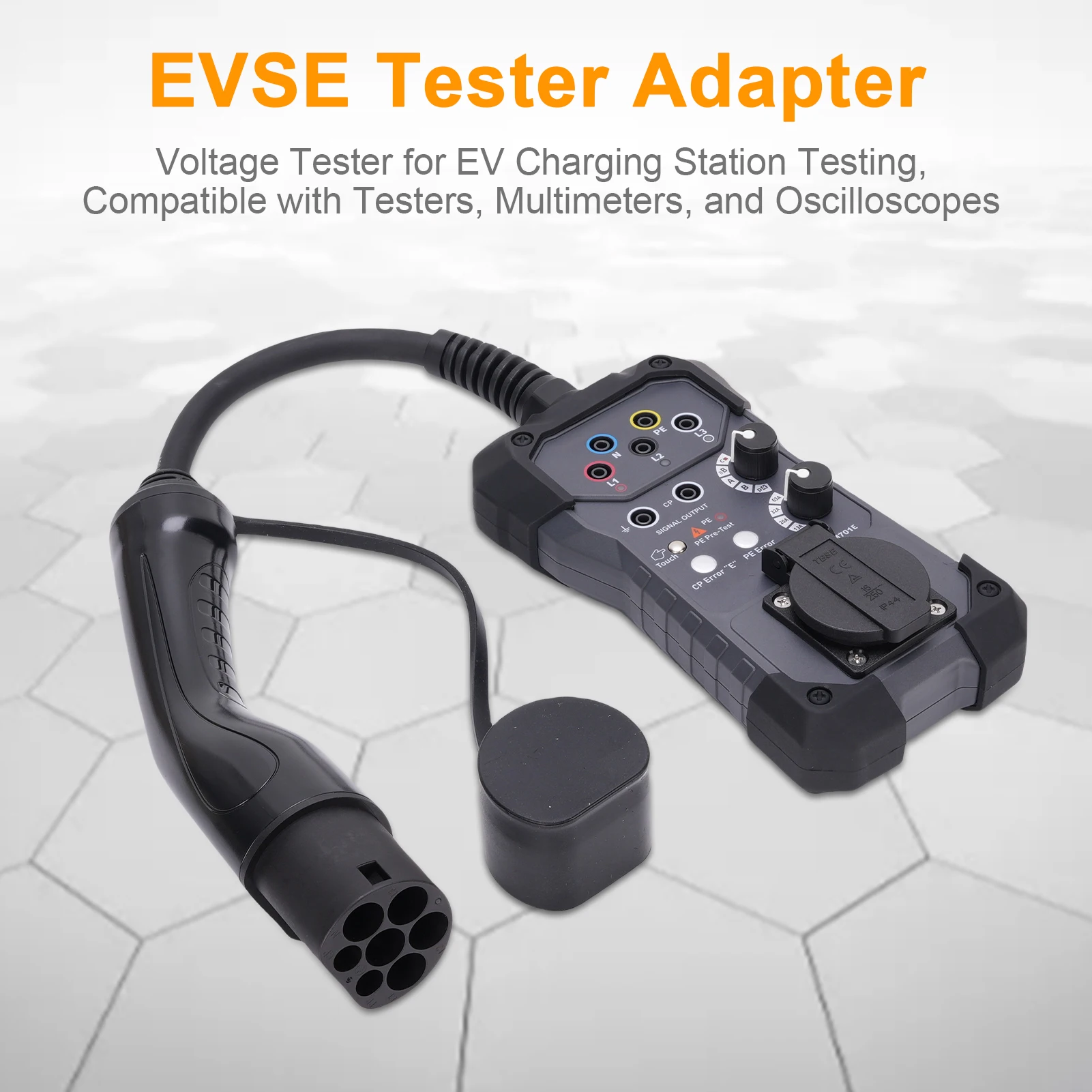 Adaptador de testador EVSE, testador de tensão para testes de estação de carregamento EV, compatível com testadores, multímetros e osciloscópios