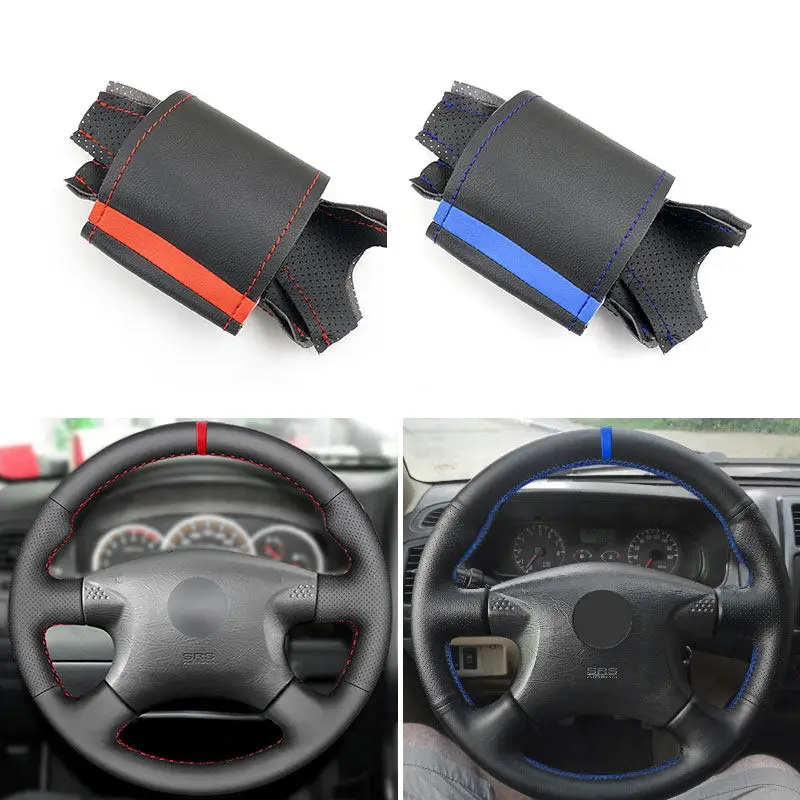 Car Steering Wheel Leather Cover For Nissan X-Trail (T30) Primera 2001-2007 Almera N16 2000-2006 Terrano 2 2002-2006 Pathfinder