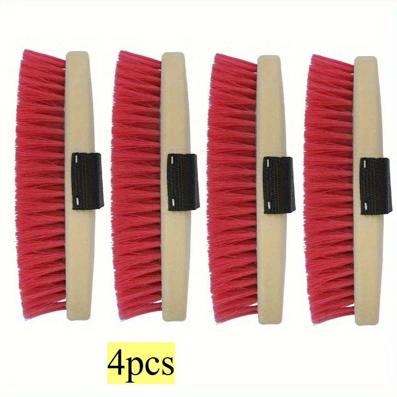 Set of 4 Horse Grooming Brushes, Oval Brushes with Handles, Horse Care Accessories, Horse Grooming Products  Equestrian Care