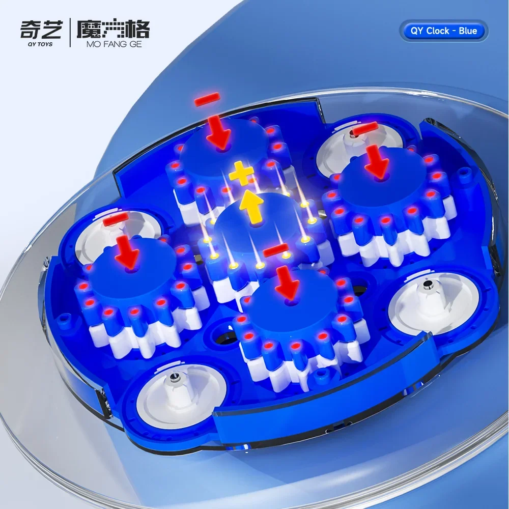 Cubefun-qiyi chuanshi時計磁気パズルスピードキューブ、魔法の時計、プロの教育玩具、ギフト