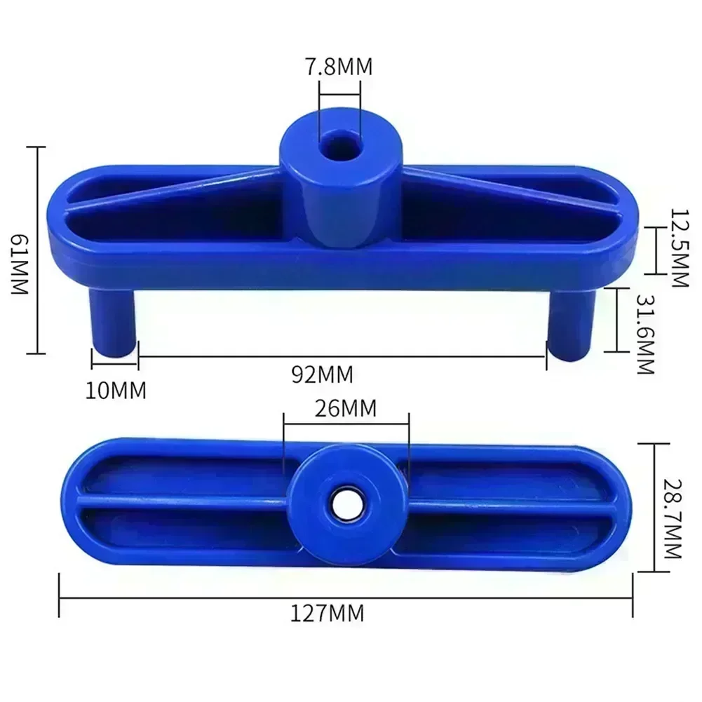 Center Gauge Drill Locator ABS Plastic Blue Guide Line Wood Positioning Scribe Woodworking Marking Easy To Use