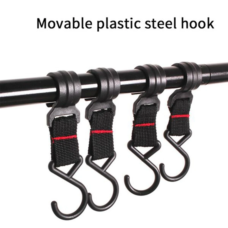 1 SET Foldable Camping Clothes Hanger Triangular Pot Hanger Plastics Steel Hook Suitable For Camping