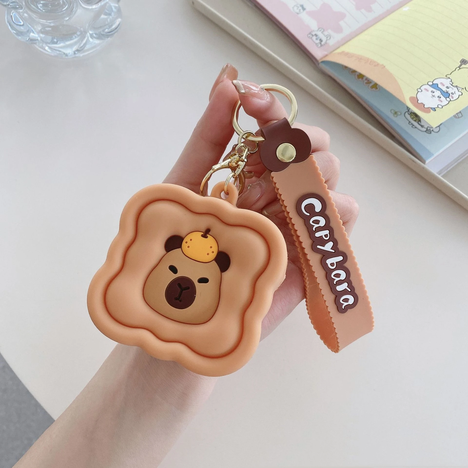 لطيف سيليكون كابيبارا محفظة نسائية للعملات المعدنية حقيبة تخزين صغيرة المفاتيح محفظة صغيرة الإبداعية قلادة حقيبة سماعة الاذن حقيبة معلقة الديكور