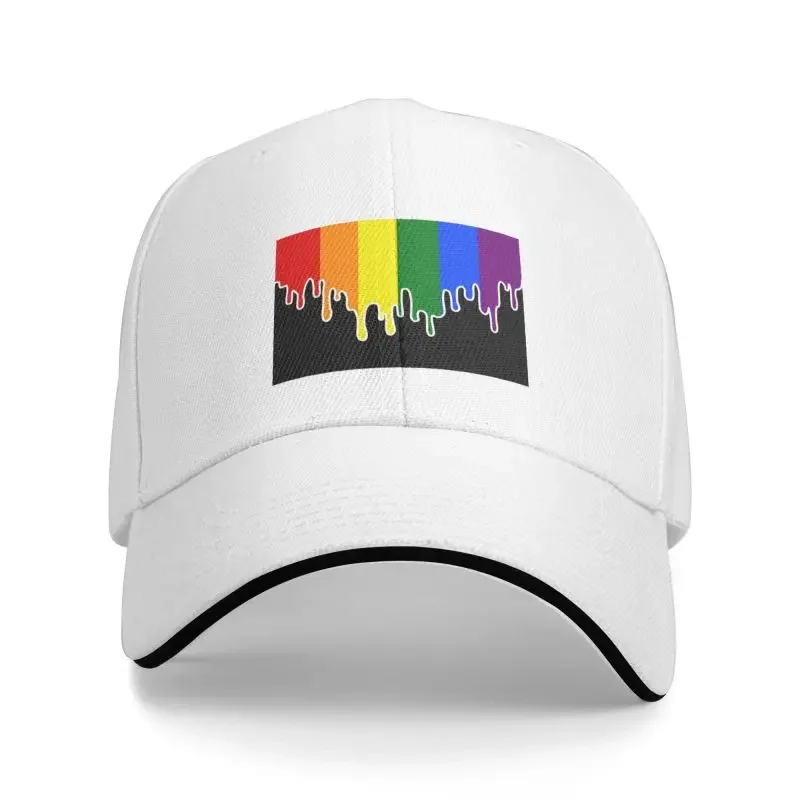 

Y2K Punk Unisex Gay Pride Flag Baseball Cap Adult Rainbow LGBT Adjustable Dad Hat Men Women Hip Hop