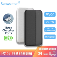 20000mAh Power Bank 22.5w Fast Power Bank PD QC Travel External Auxiliary Battery Pack Powerbank Mini For Iphone Xiaomi