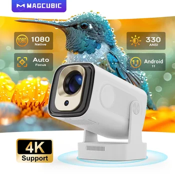 Magcubic 330ANSI 1080P Android 11 HY310 Auto Focus 4K HD Mini Projektor Przenośne Kino Głośnik 5W Air Mouse Sterowanie Głosowe HY300
