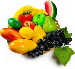 Artificial Fruits for Home Decoration, Fake Strawberry, Mango, Bananas, Party, Christmas, Model for Photoshoot, 14 PCs/Set