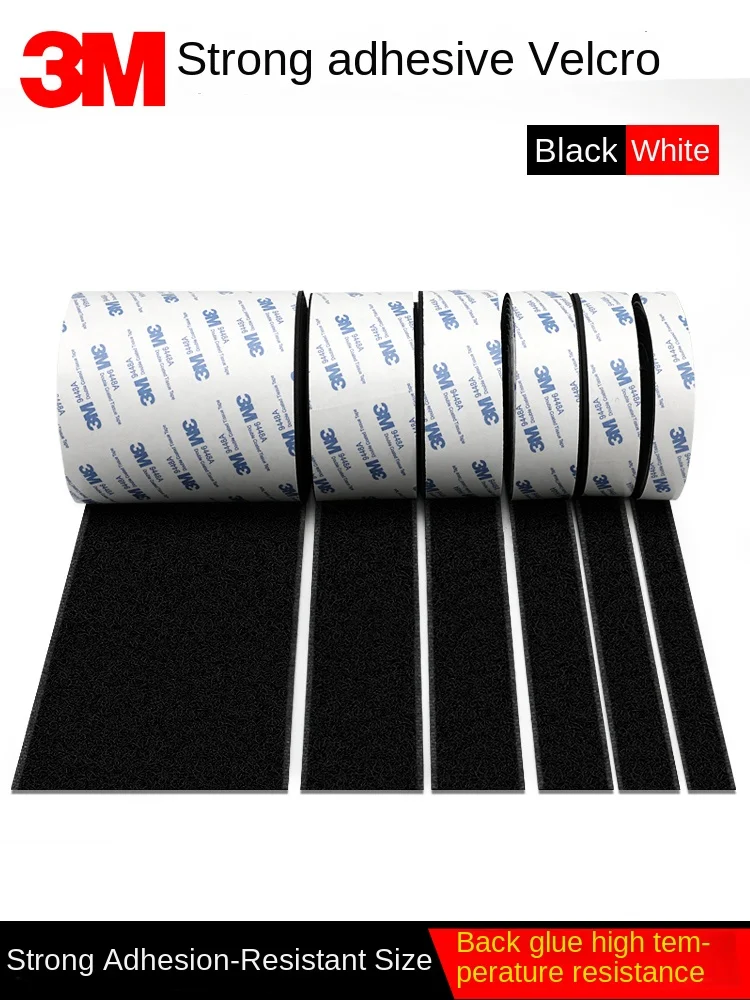 

3M 9448A Black Mushroom Double-Sided Adhesive 3m 16-38mm Strong Non-Trace High Temperature Resistant Double Sided Adhesive Tape