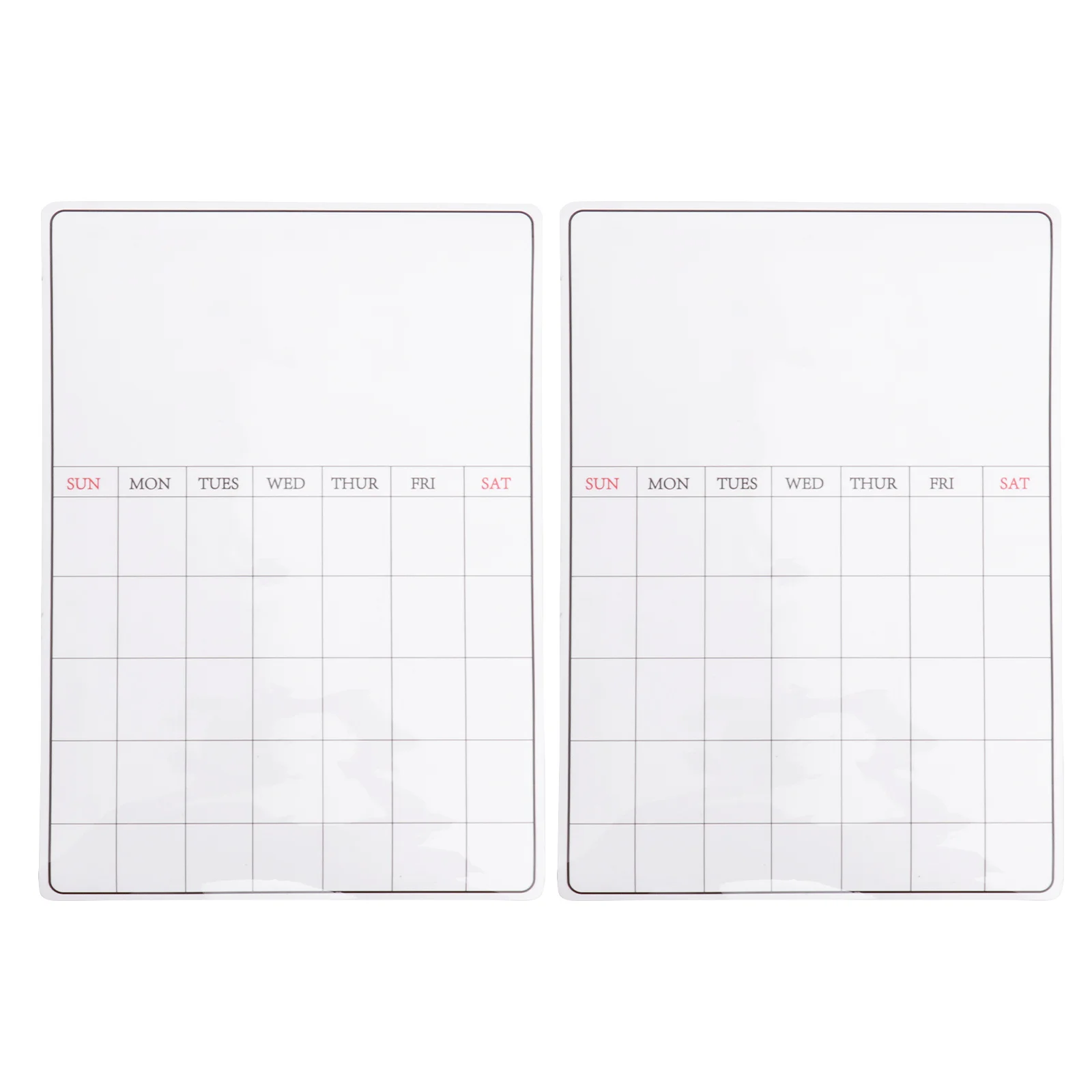 2 قطعة لوحة مخططة مغناطيسية قابلة لإعادة الاستخدام وقابلة للمسح جدول الثلاجة منظم لوحة رسائل منزلية لتذكير تخطيط المطبخ #5