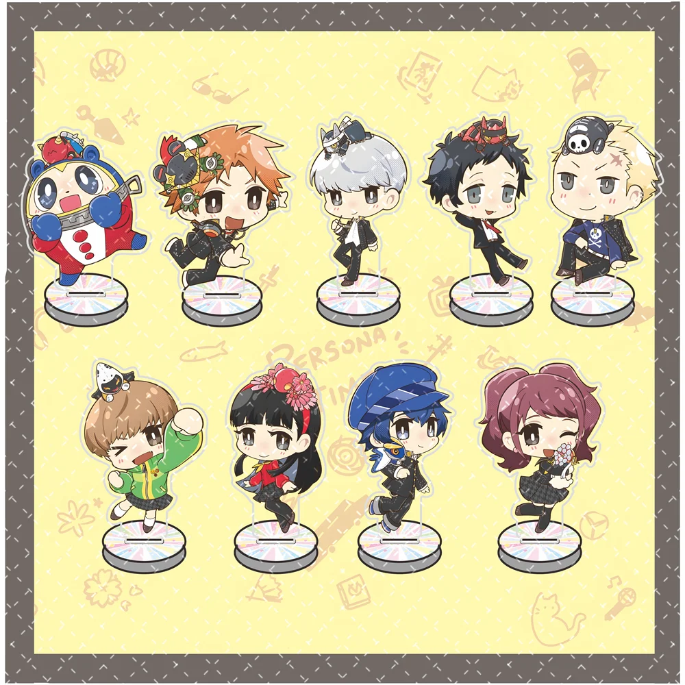 Persona Anime Acrylic Stand Figure Keychain 10cm Cute Q Version Character Desk Decor Display Model Collectible Gift for Fans