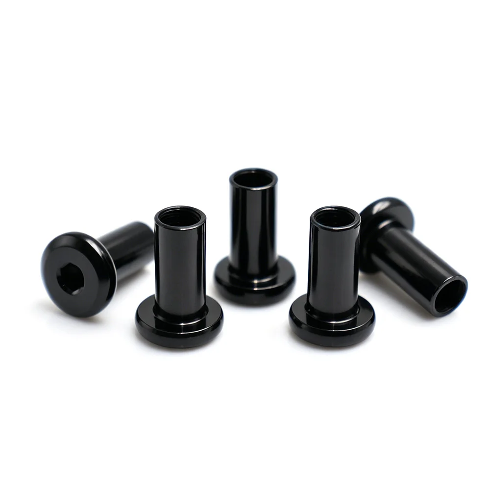 M2 M3 M4 M5 M6 M8 Black 304 Stainless Steel Chamfered Flat Head Hex Socket Barrel Nut Panel Joint Connector Sleeve Nuts