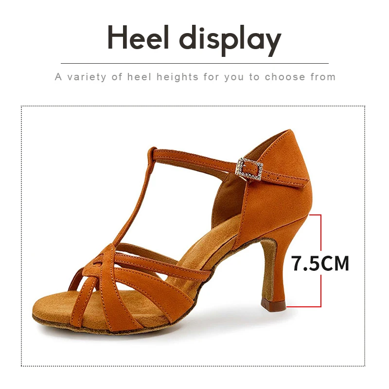 DKZSYIM النساء أحذية الرقص اللاتينية قاعة الرقص التانغو أحذية رقص للسيدات صنادل الرقص عالية الكعب أحذية الرقص السالسا