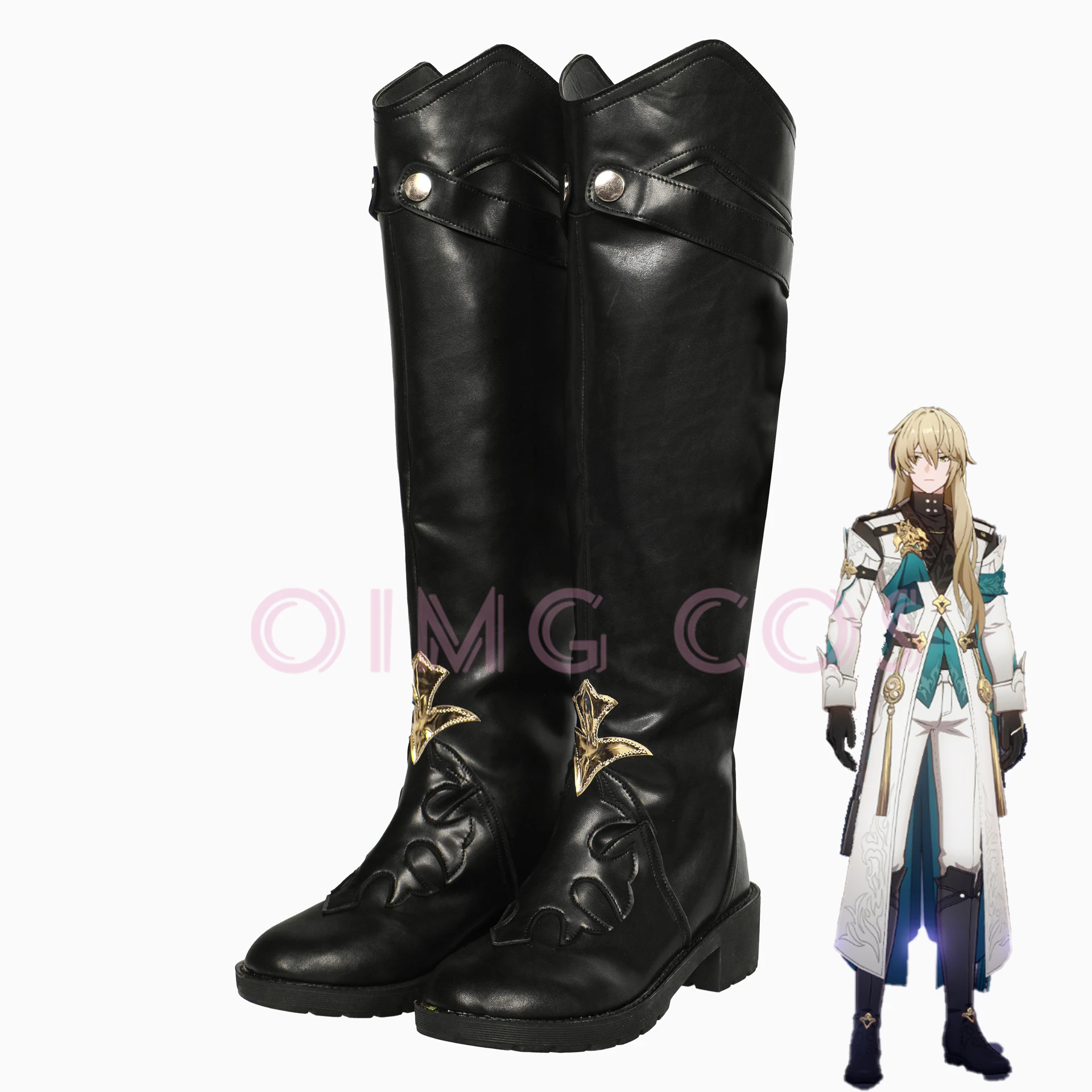 Honkai Star Rail Luocha Cosplay Shoes Anime Chinese Style Halloween for men Game