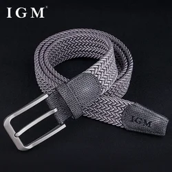 Trendy Mens Canvas Belt Woven Elastic Belt Stretchy for Sports and Casual Pants Jeans