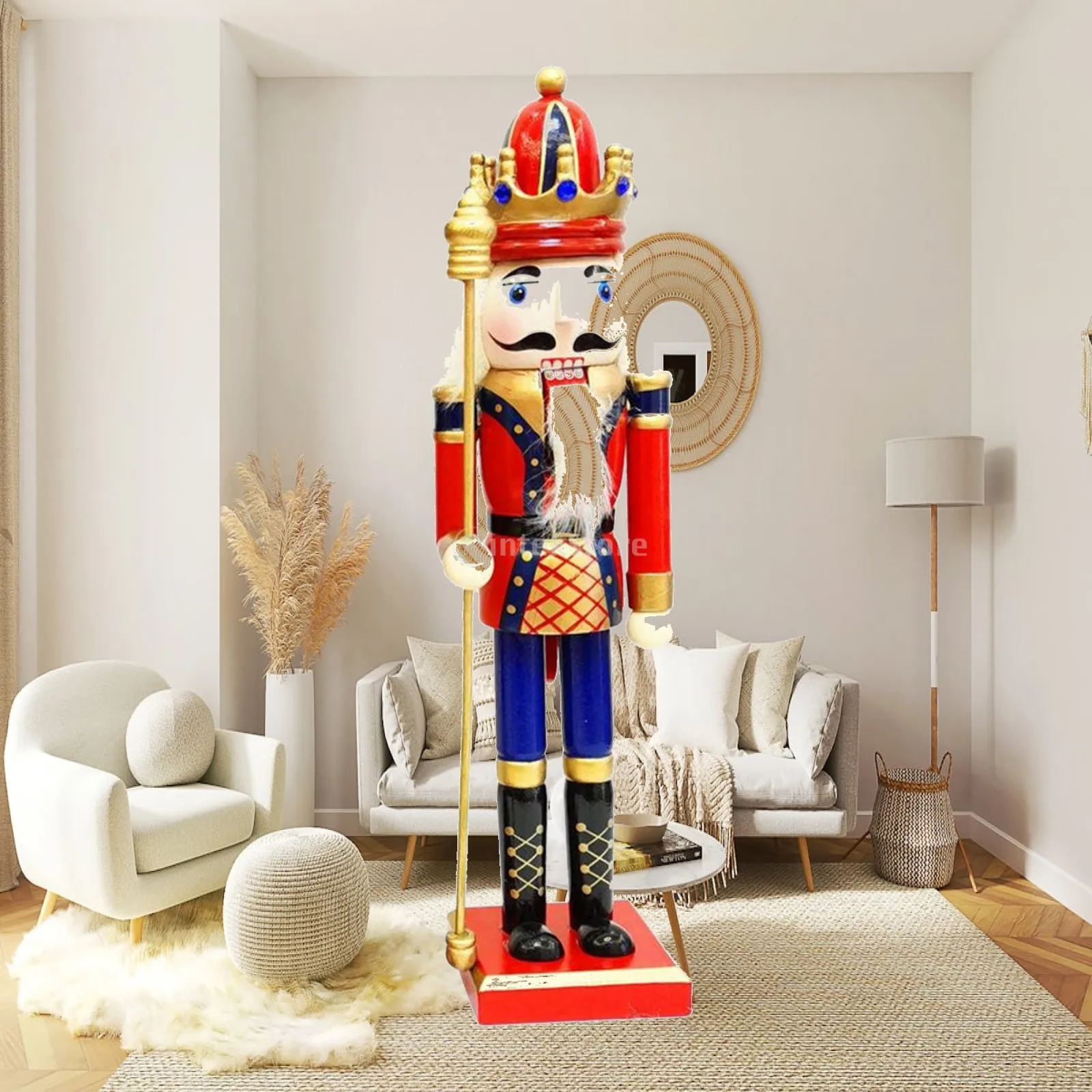 Xmas Nutcracker Figures Wooden Decor Kitchen Table Ornament Specialty Themed Home Decoration for Christmas Celebration