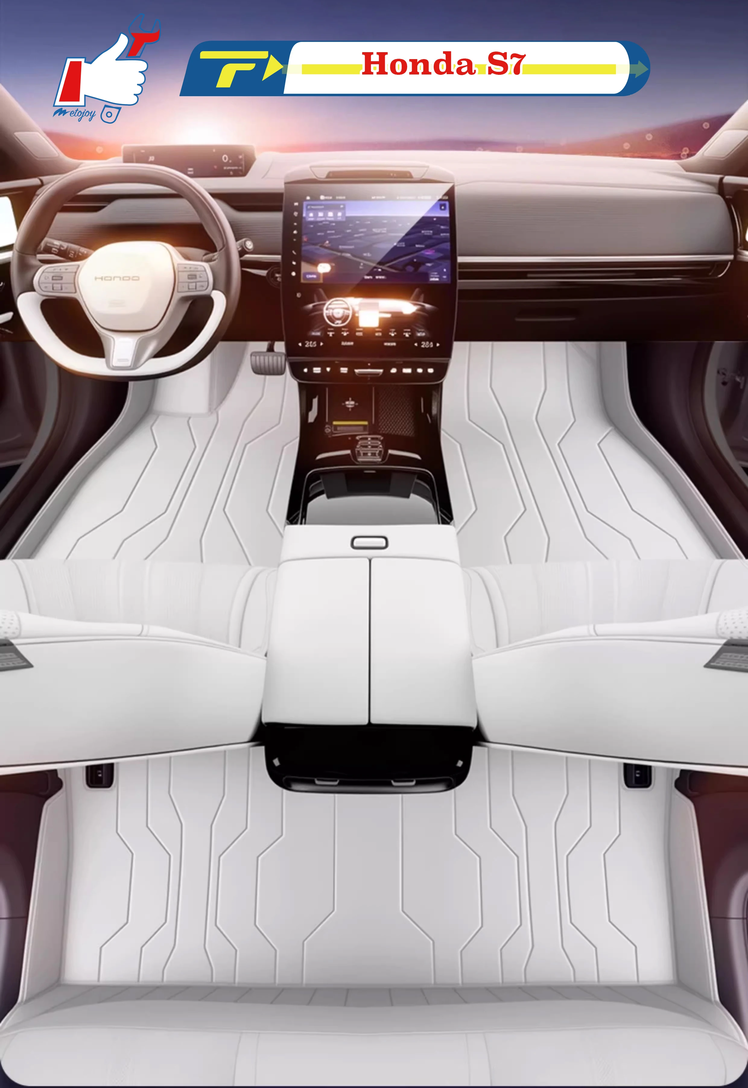 

Автомобильный коврик с левым рулем для Honda S7 2025, полный коврик для ног, напольный коврик, водонепроницаемый коврик