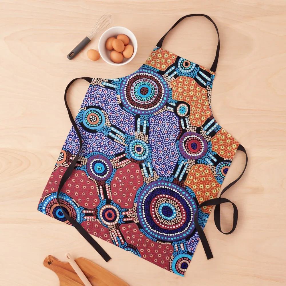 

australian aboriginal art Apron Kitchen Items For Home man chef uniform Apron