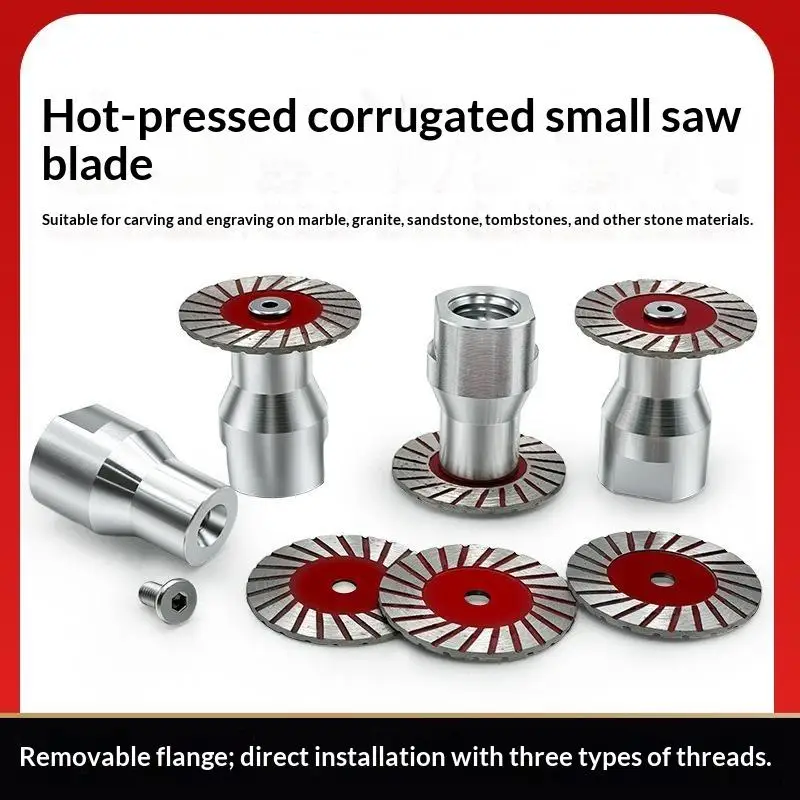 Diamond Turbo Saw Blades With Connecting Rod M14 Thread Screws For Professional Stone Engraving Masonry Slotting Tool