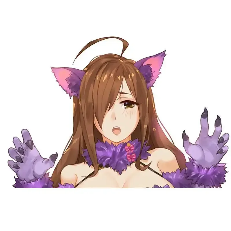 13 سنتيمتر X 12 سنتيمتر ل كونوسوبا معالج Neko Peeker غرامة ملصق مائي موضة مقاومة للخدش سيارة ملصق ثلاثية الأبعاد الفينيل سيارة التفاف المحمول سيارة مائي