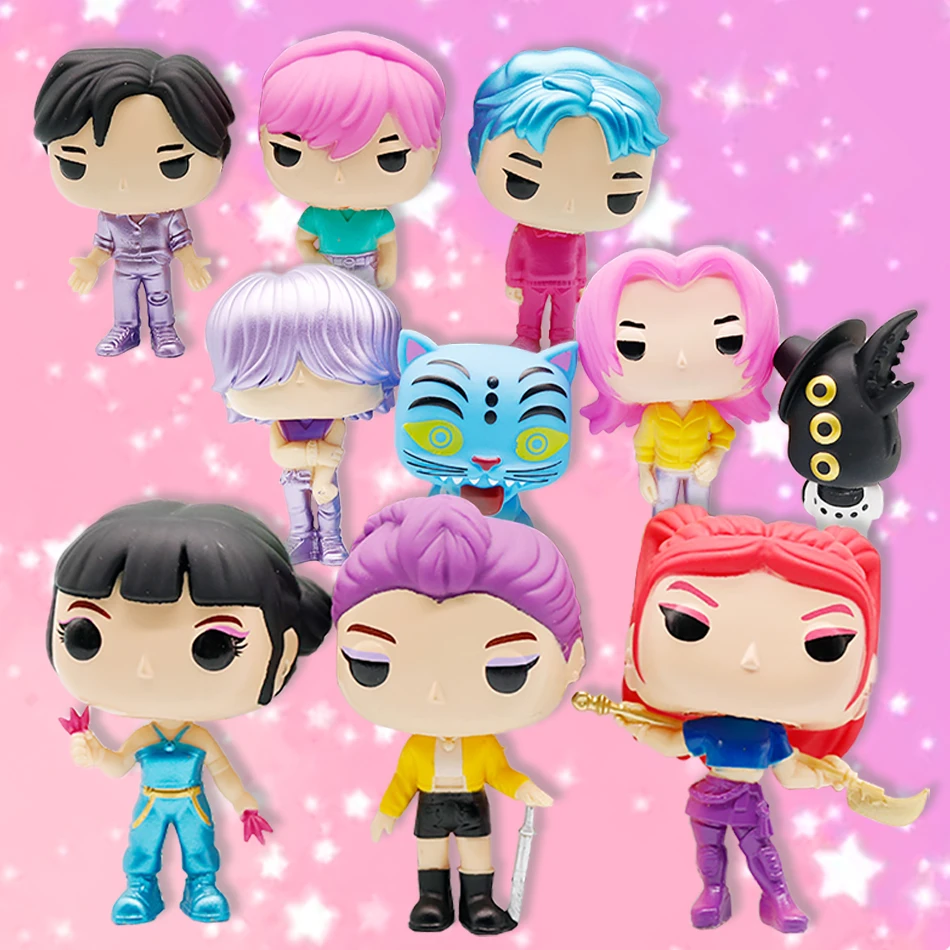 

Фигурка K pop Demon Hunters, 10 шт./компл., Saja Boys Derpys Tiger Rumi Mira Zoey Sussy, подарочная коллекция, модель игрушки