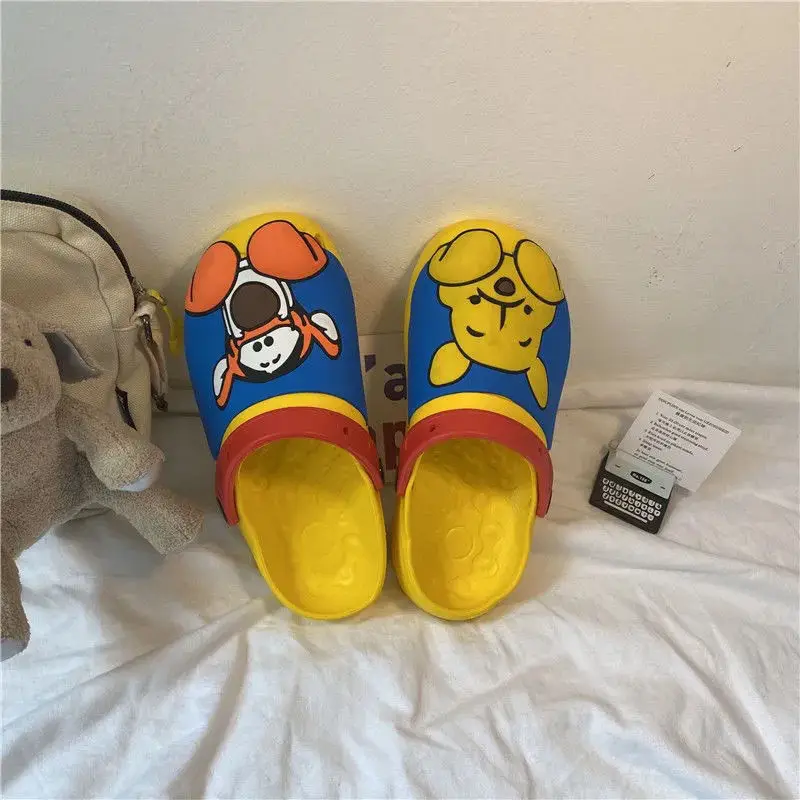 SpongeBob High Quality Summer Winnie Slippers Cave Shoes Wear Women's Beach Shoes Non-slip Slippers Cute Home Sandals Slippers