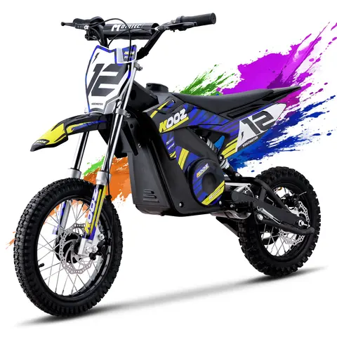 KOOZ HP112E 36V 1000W Electric Dirt Bike for Kids, 3 Speed Modes Teen Electric Motorcycle Up to 18 MPH & 15 Miles Long-Range