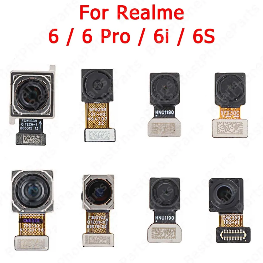 Front Backside Big Selfie Facing Back View Rear Camera Module For Realme 6 Pro 6i 6Pro 6S Repair Spare Parts Flex Cable