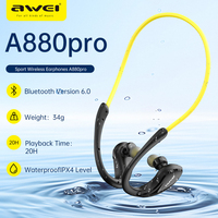 Awei A880pr Wireless Bluetooth Headset Gaming Earphones Neckband Open Ear Sports Headphones EarHook for Cycling Running with NFC
