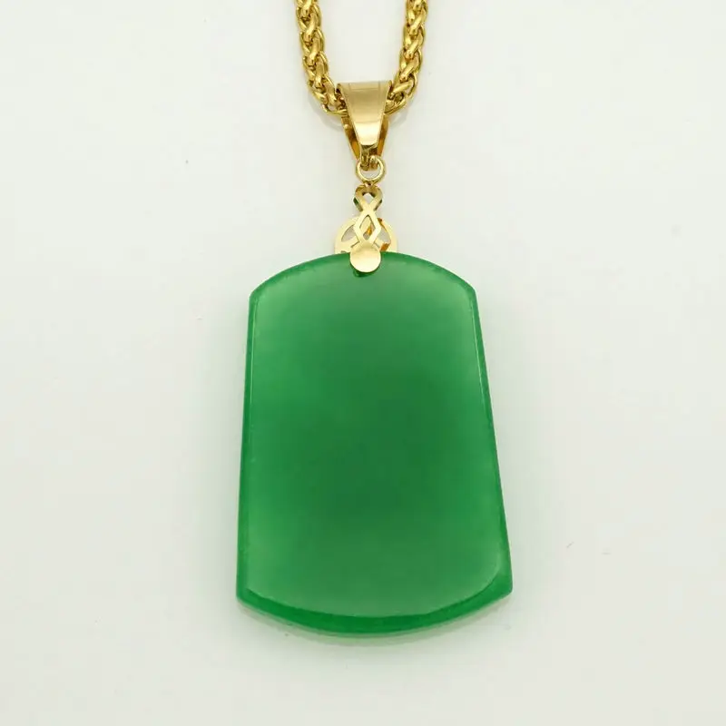 Bare stone Malay jade square card three-dimensional dragon card, Malay jade pendant