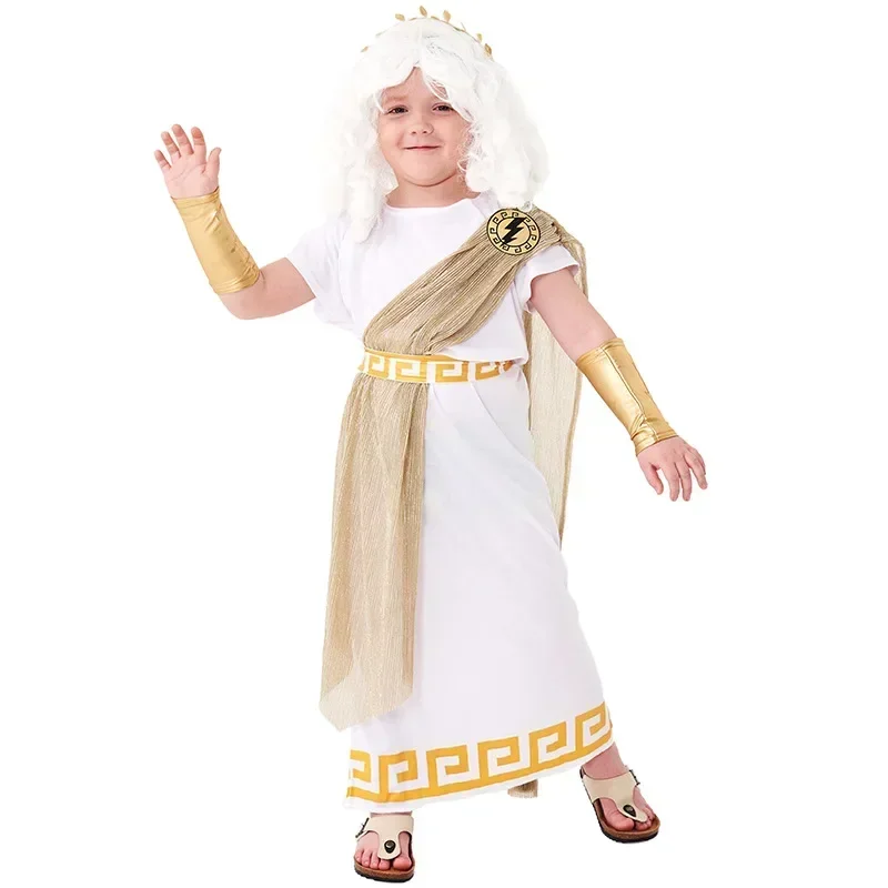 

Halloween Children Role-Play The Sea King Greek Mythology God Zeus Costume