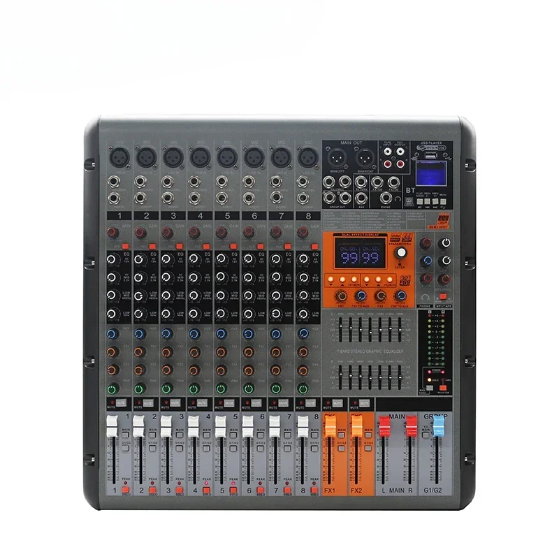 

PRO-860D Professional Digital Dual 99 Dsp Effects Usb Interface Sound Console Mixing 650W 8 Channel Power Audio Mixer