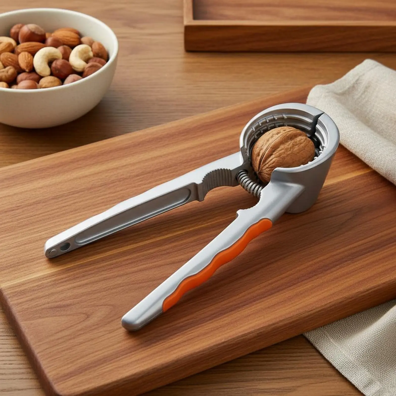 Walnut Sheller Tool Labor-Saving Multifunctional Nut Sheller Walnut Cracking Tool Versatile Nut Opener Aluminum Alloy