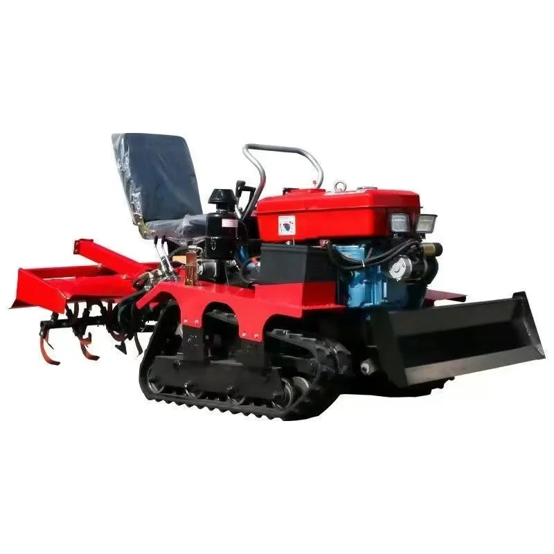 2024 Agricultural Crawler Tiller Multifunctional Microtiller Rotary Garden Cultivator