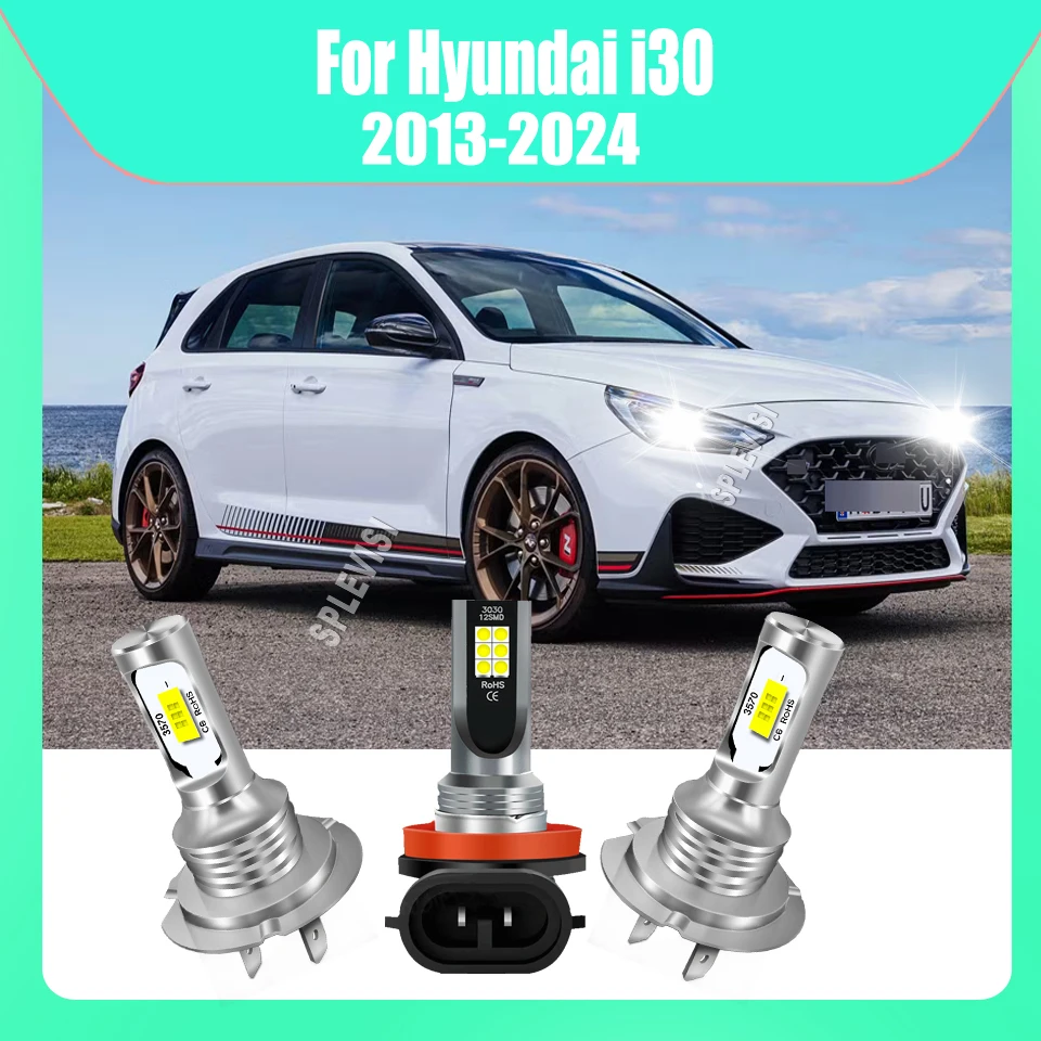 

H7 h7 H11 LED Headlights Hi Low Beam Foglight Road Legal Bulbs For Hyundai i30 2013 2014 2015 2016 2017 2018 2019 2020 2021-2024