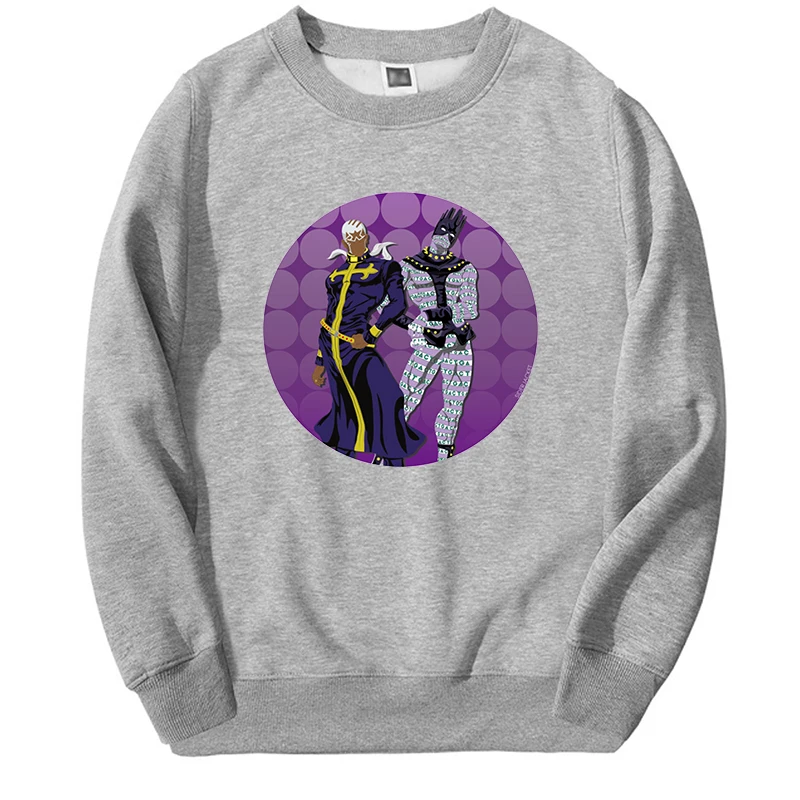 JOJO's Bizarre Adventure Mens Hoodie Sweatshirts Japan Anime JOJO Stone Ocean Male Streetwear Long Sleeve Harajuku Moletom