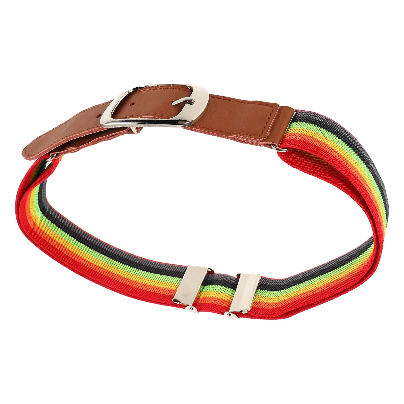 

Elastic Adjustable Sports Belt Rainbow Striped Wide Waistband For Running Basketball Baseball Outdoor Fitness Stretchy Belt