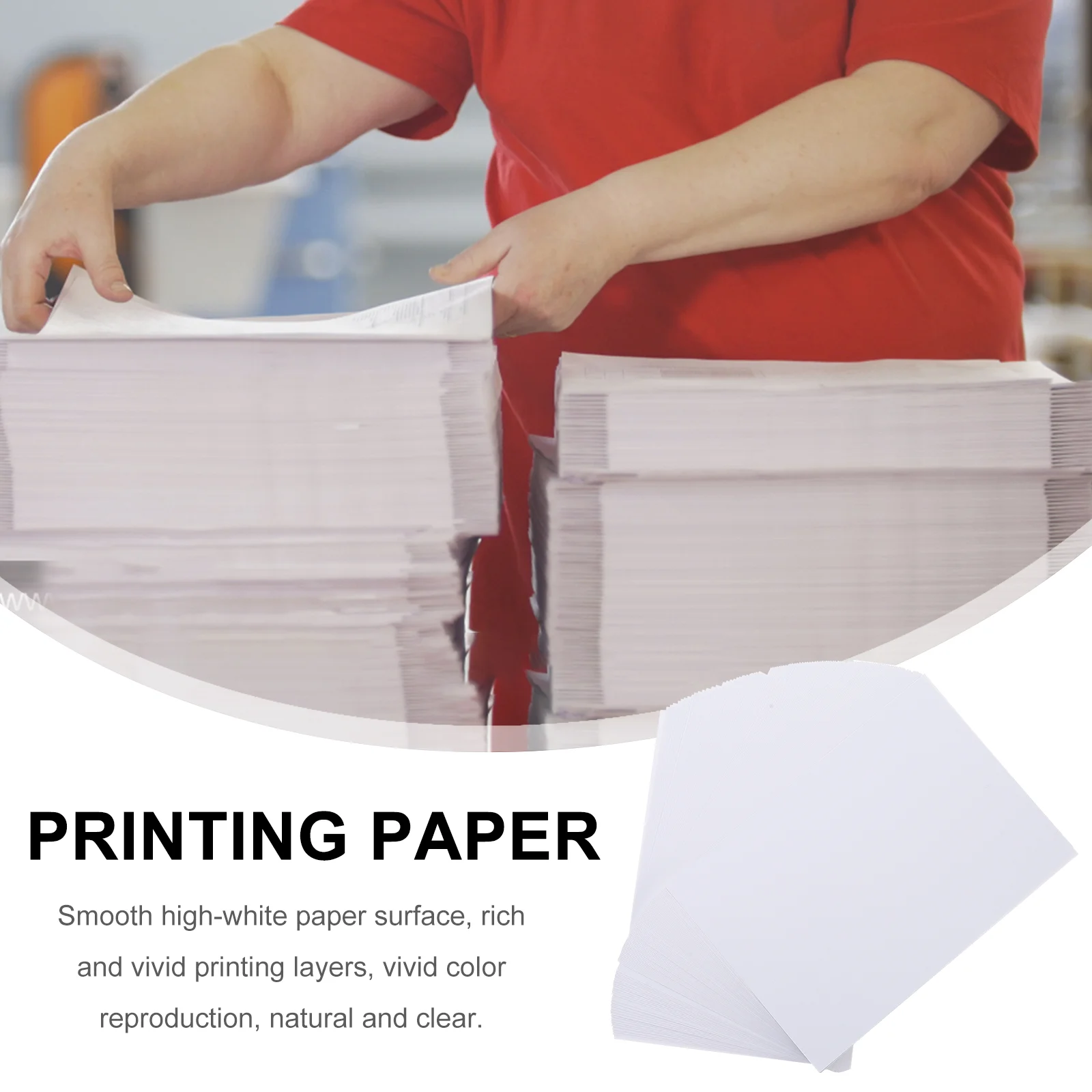 100 Sheets Photo Paper Coated Printing for Picture Useful Papers Colorful Professional White Digital