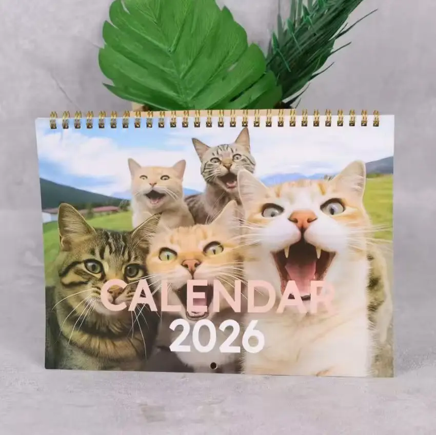 

1pcs Premium 2026 Cat & Dog Calendar, 12 Month Cute Pet Photo Spiral Planner, Adorable Wall Hanging Decor for Home, Office & Classroom, Great for Pet Lovers & Bringing Joy to Daily Life